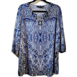 Susan Graver Artisan top Size 1X